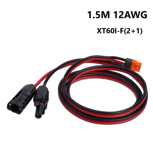 Verlängerungskabel 1,5m 12AWG XT60i 2+1 Pin Buchse auf Solaranschluss1024 - Bild 7 von 10