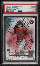 2023 Topps Pristine Pink Pulsar Refractor 3/15 Corbin Carroll PSA 10 GEM MT 02au