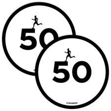 Marathon Car Magnet 2 Pack - 4.7" Circular Shape 50