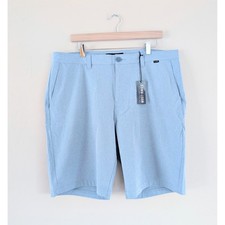 NWT Travis Mathew Beck Blue Shorts Mens Size 38 Golf Performance Chino Stretch