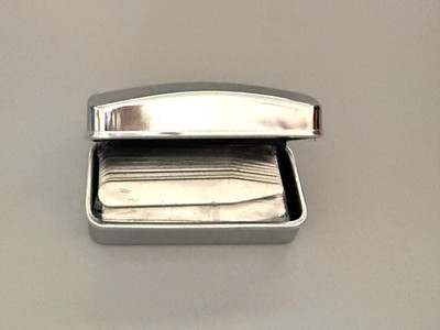 30-Stainless Steel Collar Stays in Metal Box- great for gifts- FREE shipping
