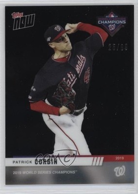 2019 Topps Now World Series Champions Black Chrome 25/99 Patrick Corbin 04at