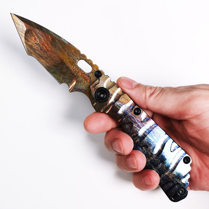 M390 Tanto Blade TC4 Scales CNC Precision Ceramic Bearing for Strider SNG