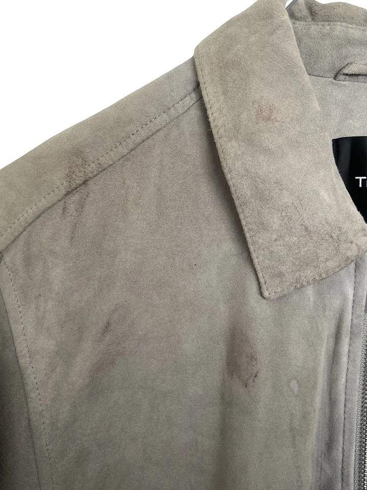 Chaqueta de cuero Theory gris cabra Foto 4 de 4