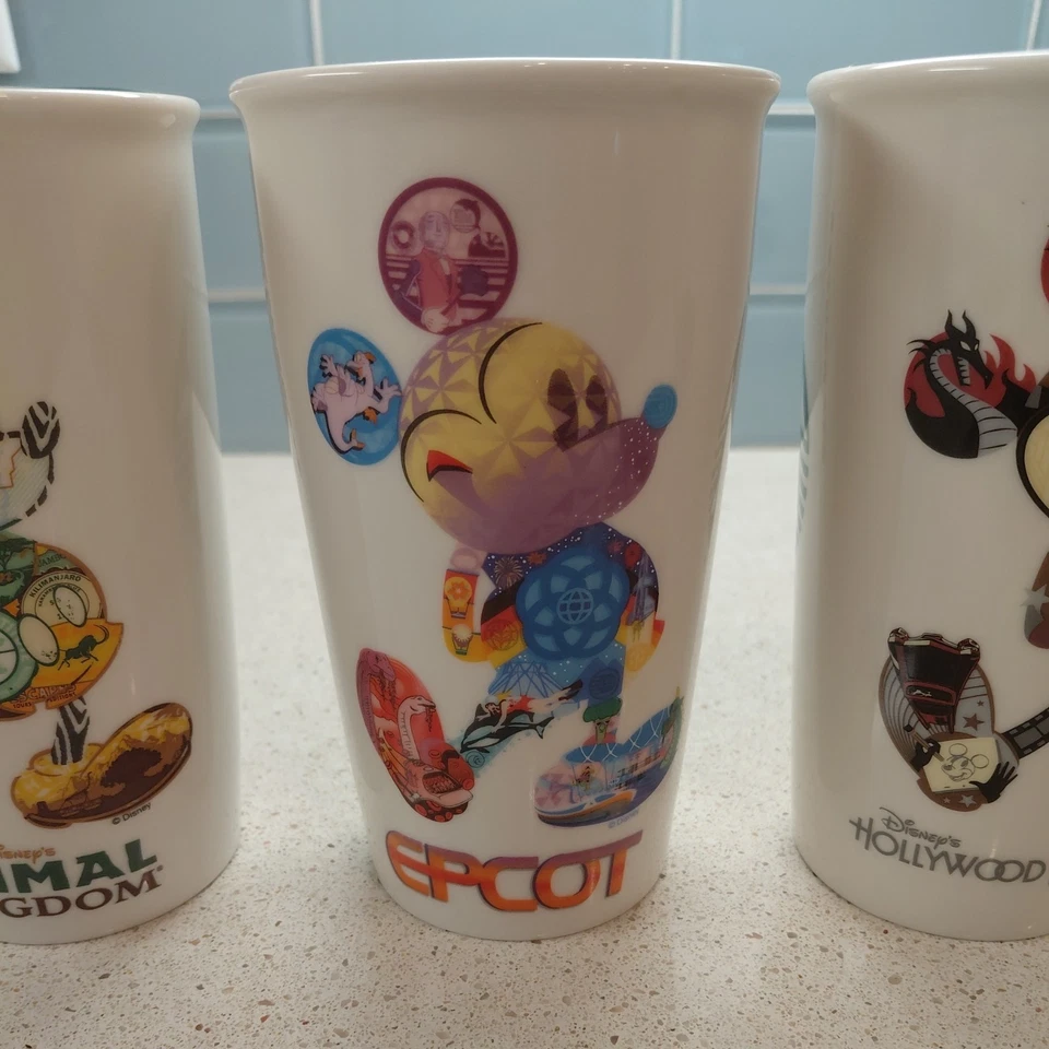 Juego de 4 vasos Starbucks de cerámica Disney 12 oz nuevo 2017 Foto 3 de 4