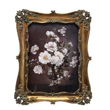 5x7 Vintage Picture Frame, Antique Bronze Gold Ornate Photo Frame for Wall Ha...