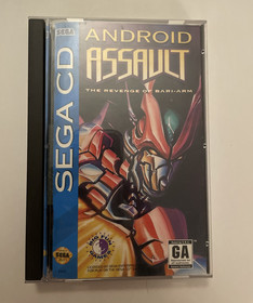 Android Assault: The Revenge of Bari-Arm (Sega CD, 1994) Complete W/ Reg Card