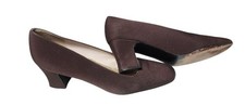 Stuart Weitzman Brown Fabric Heels Vintage Size 8N