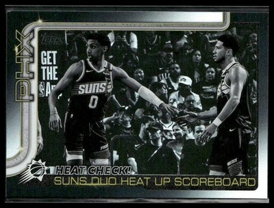 Heat Check!: Suns Duo Heat Up Scoreboard 2025-26 Topps Blackout #294 Suns