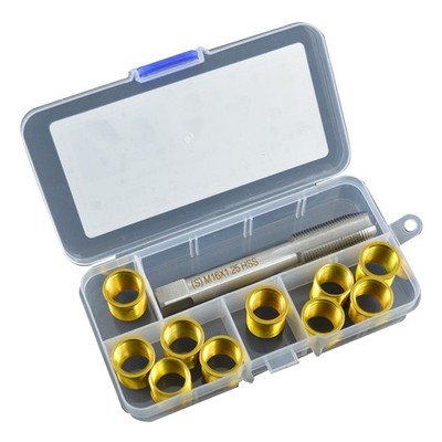 Universal Spark Plug Thread Repair Tools with Inner Inserts and Tap M14x1.25