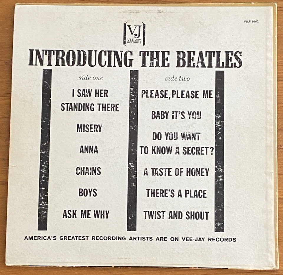 Introducing The Beatles: 1964 Silver VeeJay VJLP 1062 Orig Mono *Ships Free - Image 2 of 4