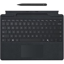 Microsoft Surface Pro Keyboard with Slim Pen, Black Alcantara Fabric, Large