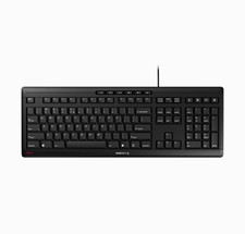Cherry Stream Keyboard, Wired Slim Whisper Quiet, Silent Keys, Black