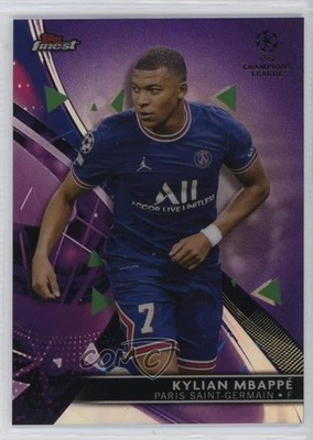 2021-22 Finest UEFA Champions League Purple Refractor Kylian Mbappe Mbappé 14md