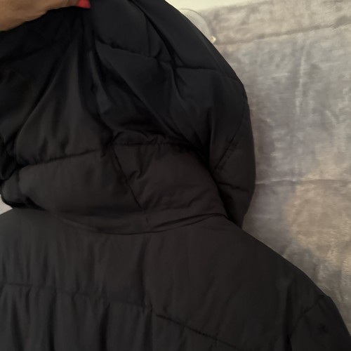 Hollister Puffer Mantel Herren Gr. M dunkelblau Jacke Kapuze Logo Outdoor Winter - Bild 4 von 10