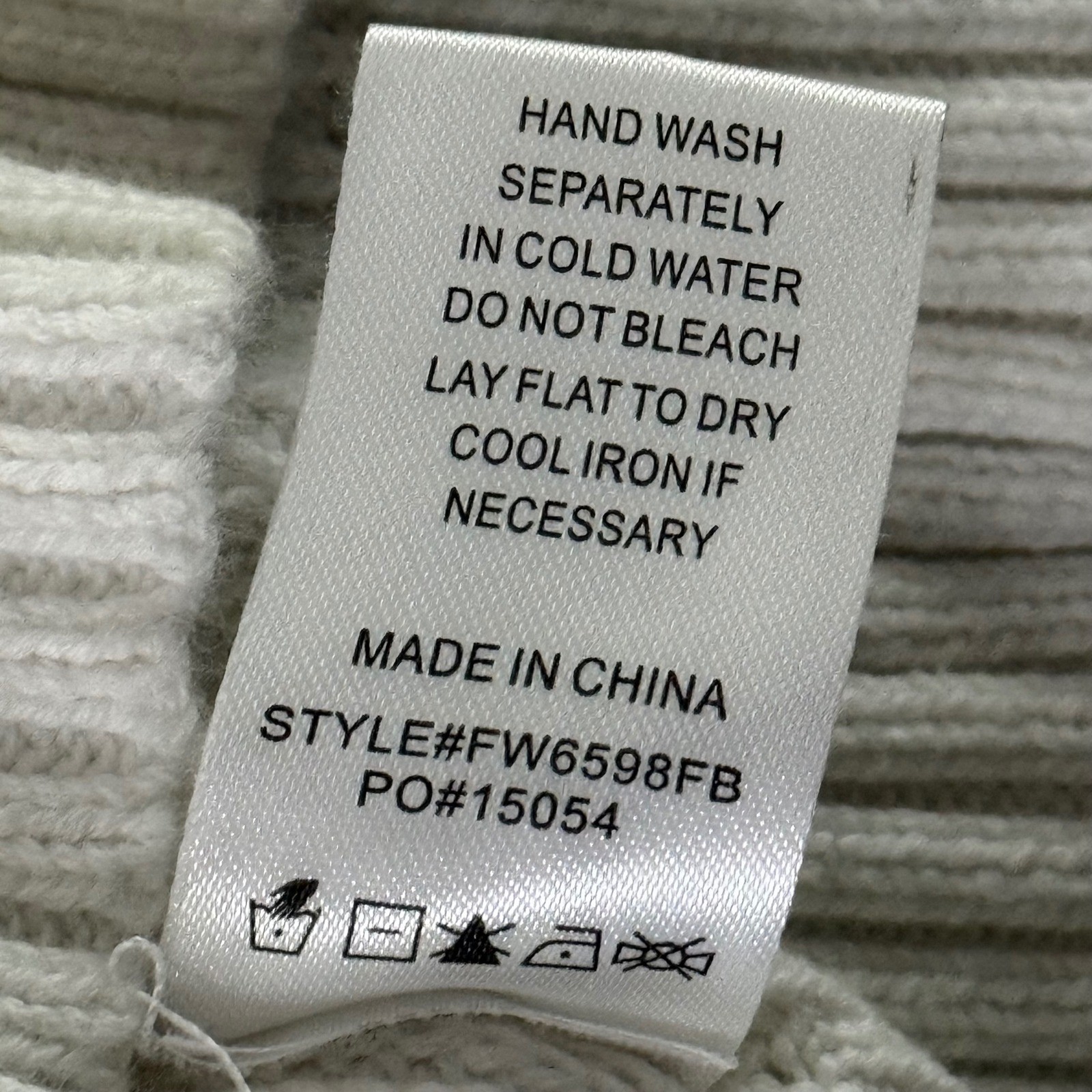 Fab’rik White Ribbed Rust Orange Patchwork Balloo… - image 5