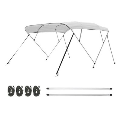 4Bow Boat Bimini Tops 600D Polyester Canopy with Aluminum Alloy Frame Waterproof