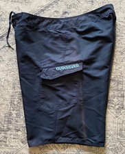 Vintage Y2K Quiksilver Board Shorts Cargo Faded Navy 38x10.5 Thrashed Mens Swim