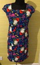 COLLECTION LONDON Classic Vintage Ladies Long Floral Dress Size 12 Near Mint