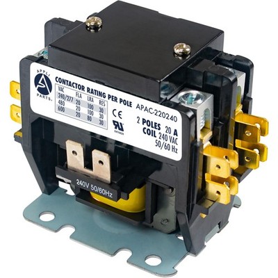 Appli Parts APAC-220240 Heavy Duty Contactor 2 Poles 20A 240V Coil Replacement f