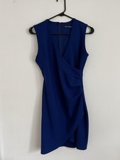 CRYSTAL DOLLS Royal Blue Sleeveless Dress Juniors Size 5 Faux Wrap
