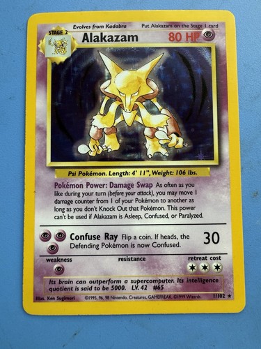 Alakazam — Base Set (1st Edition,Shadowless)