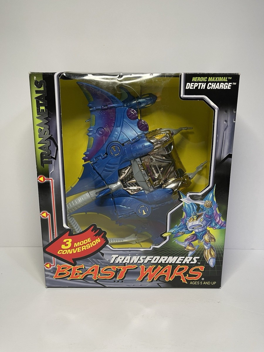 Vintage 1998 Transformers Beast Wars Transmetals Depth Charge New