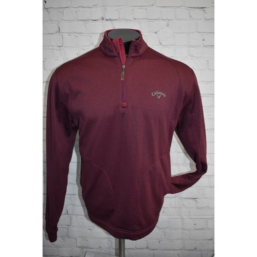 Callaway Golf Pullover Shirt 1/4 Zip Men Size XL Performance With Pockets Maroon - Picture 6 of 6