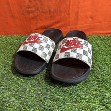 NIKE VICTORI ONE JUST DO IT SLIDES/SANDALS, WHITE/RED/BLACK, CN9678-102, SIZE 11