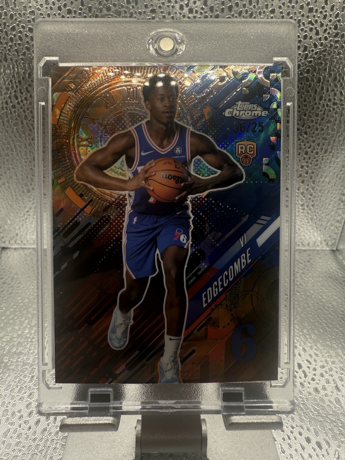2025-26 Topps Chrome - Go Time VJ Edgecombe #GT-18 Orange Refractor /25 (RC)