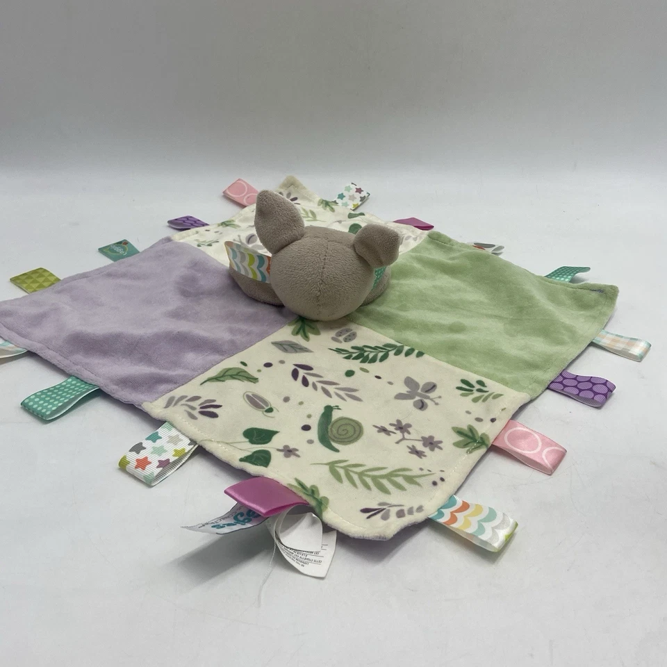 Taggies Ciervo Flora Fawn Bebé Lovey Manta de Seguridad Caracoles Púrpura Verde Foto 3 de 4