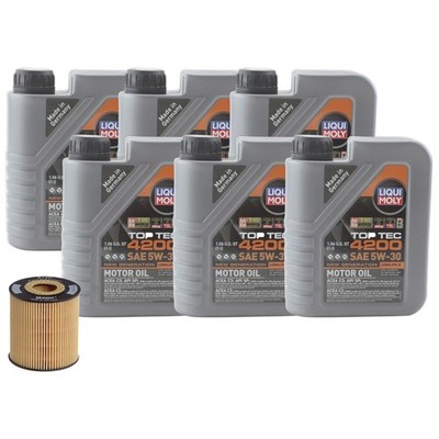 6L Liqui Moly Top Tec 4200 5W30 Hengst Engine Oil Change Kit for C70 S60 S70 V70