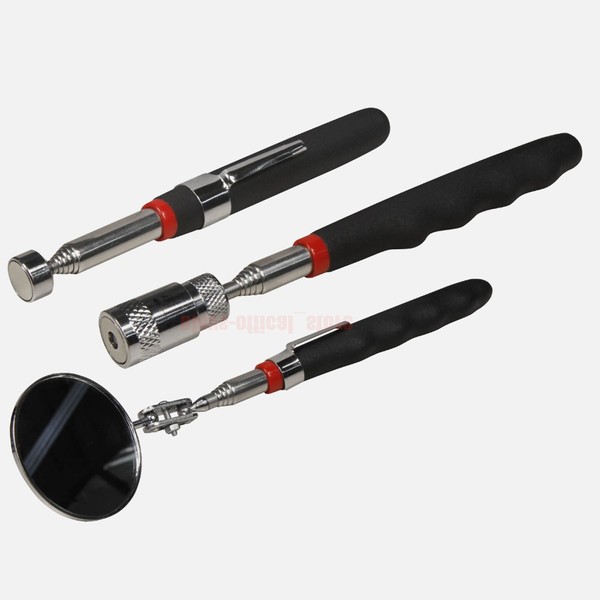 Teleskop Werkzeug Set 3-Teilig Magnetheber Led & Spiegel Pick Up Tool Magnet-image