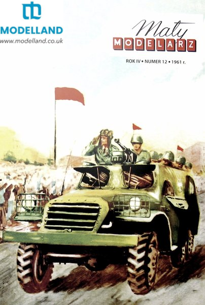 Card Paper Model Kit Maly Modelarz Reprint BTR-152 Armored Personnel Carrier