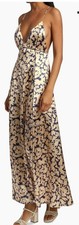 NWT Ulla Johnson Evie Maxi Dress Size 8 Beige Navy Floral $750!