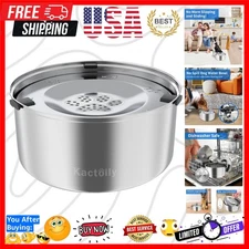 Elegant 3L Stainless Steel Dog Water Bowl – No Spill Slow Drinking Feeder