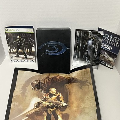 Halo 3 Limited Edition *NO GAME DISC* Xbox 360 Steel Book (rough) has poster