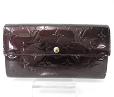 Authentic LOUIS VUITTON Monogram Vernis Portefeuille Sarah Long Wallet F 55284