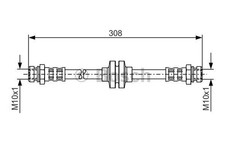BOSCH Bremsschlauch hinten rechts für FIAT