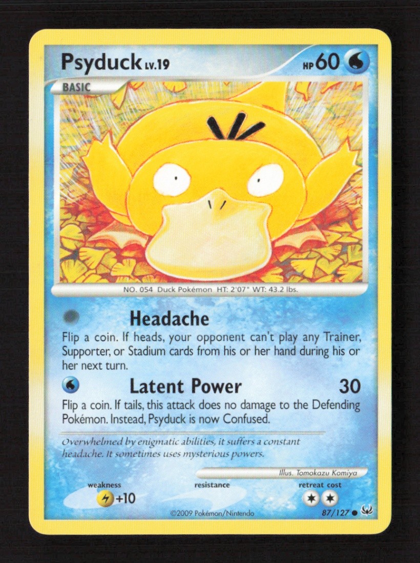 Psyduck Common Normal Platinum 87/127 LP Pokémon TCG