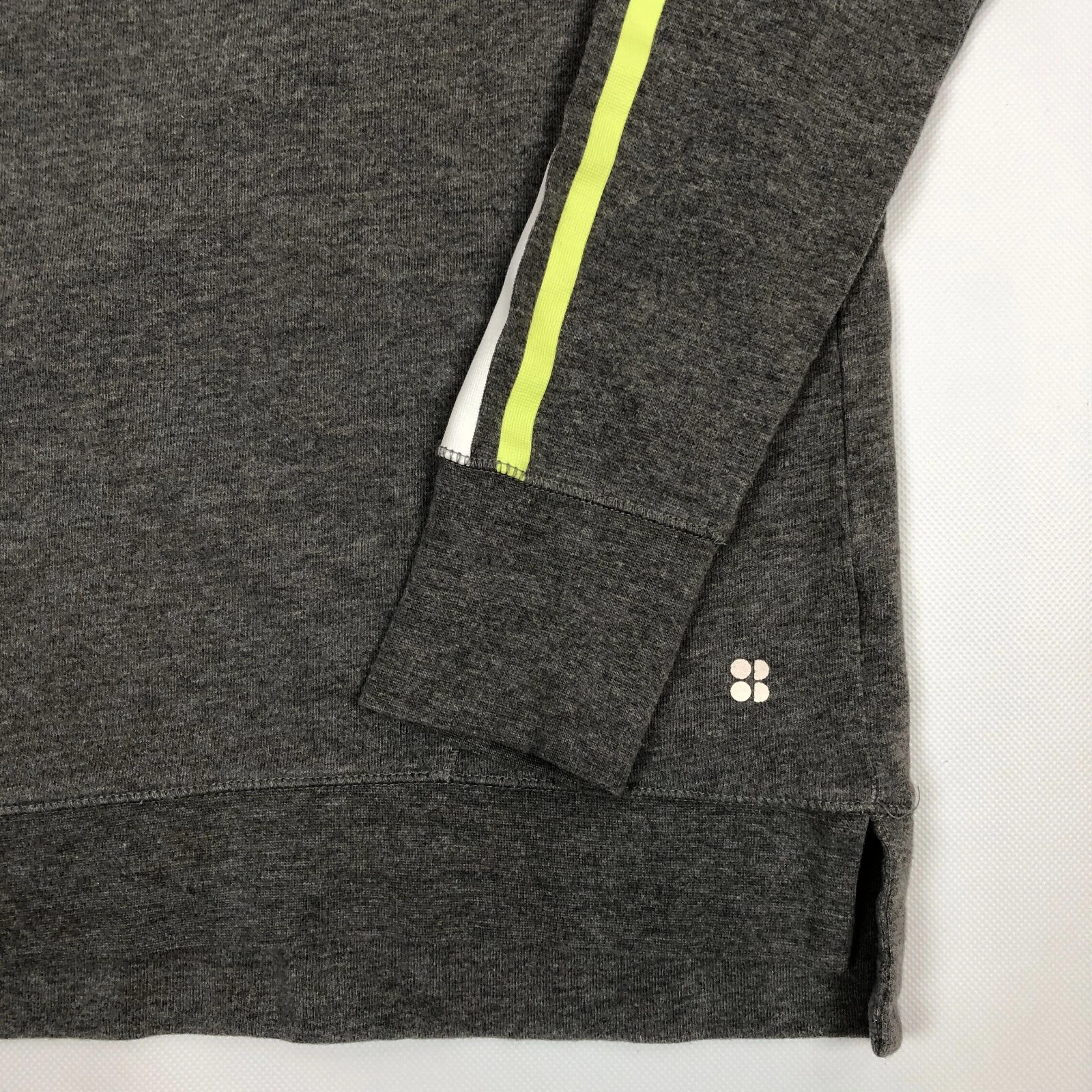 sweaty-betty pullover spell out thumbholes sweatshirt
