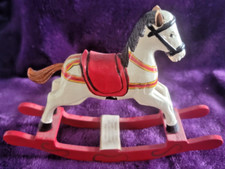 Heinrich C. Preis Vintage Wood Rocking Horse  West Germany 7x5 inches