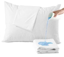 Niagara Sleep Solution Waterproof Pillow Protectors Standard 4 Pack Cotton Te...