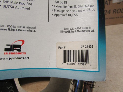 2Ft RV Gas Propane LP Supply Hose 1/2" Female SAE & 3/8" Male Pipe End 24" - Picture 4 of 5