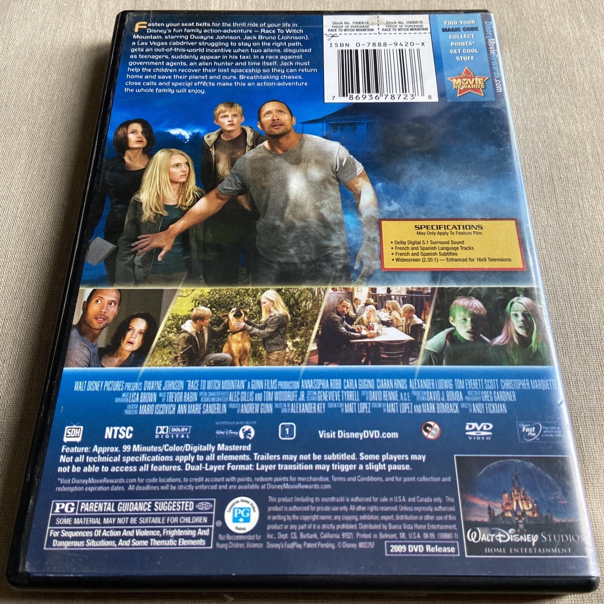 Race to Witch Mountain (DVD, 2009) Walt Disney Dwayne Johnson