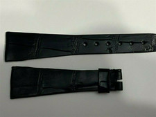 LONGINES 21 MM BLACK CROCO LEATHER BAND STRAP 058