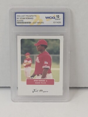 Ryan Howard Rookie 2004 Just Memorabilia Baseball Card #41 - Ryan Howard Rookie - WCG ...