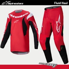 COMPLETO CROSS ENDURO ALPINESTARS FLUID HAUL BRIGHT RED BLACK 2025