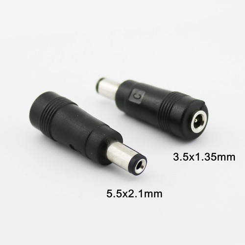 1pc DC Power 5.5mm x 2.1mm Male to 3.5mm x 1.35mm Female Jack Adapter Connector - Picture 1 of 7