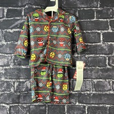 Marvel 12 Month Christmas Pajamas Pants Shirt Toddler Spiderman Button Up